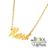 ketting met naam zilver en goud 45 cm - 57524 ketting met naam zilver en goud 45 cm - 57524