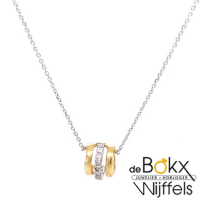 Fijn gouden ketting met hanger en diamant - 57572 Fijn gouden ketting met hanger en diamant - 57572