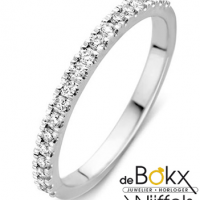 Witgouden memoire ring met 0.26crt diamant maat 54 - 56147