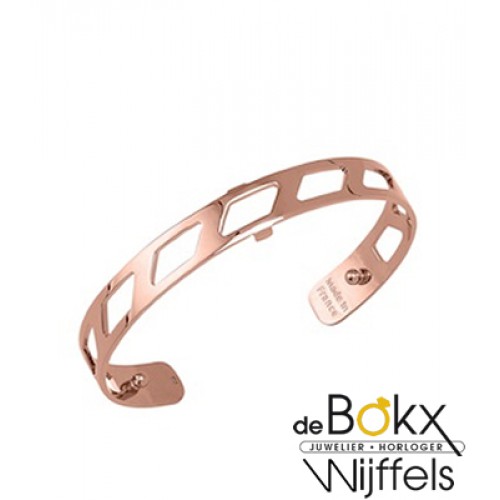 les Georgettes armband 8mm ruban roze - 56026