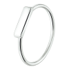 Zilver ring gerhodineerd met balkje maat 56 - 55997
