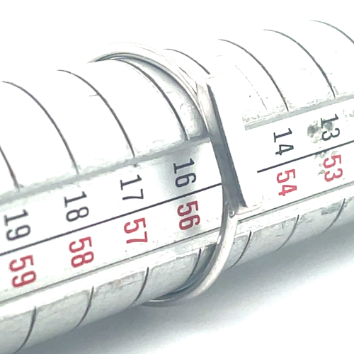 Zilver ring gerhodineerd met balkje maat 56 - 55997