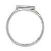 Zilver ring gerhodineerd met balkje maat 56 - 55997