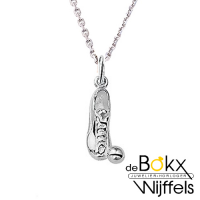 ketting met hanger voetbalschoen en bal zilver - 57662 ketting met hanger voetbalschoen en bal zilver - 57662