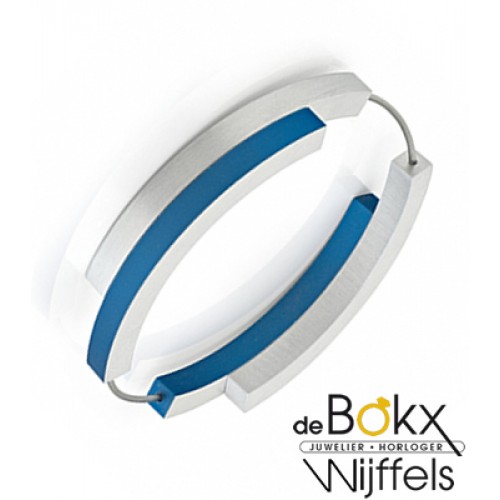 Clic by suzanne armband A32B Blauw met vier bogen met dubbele magneetsluitingen - 56287