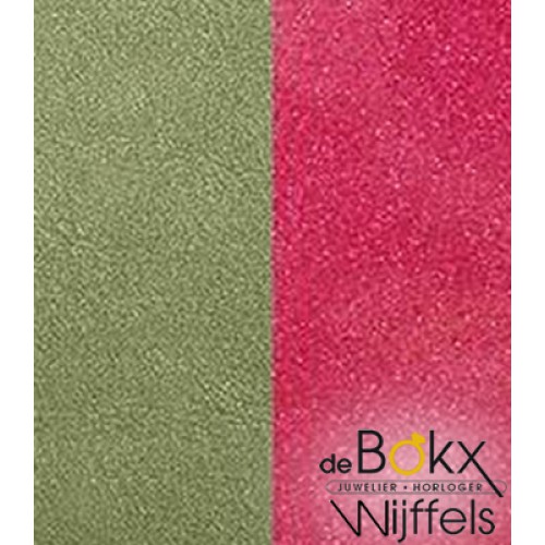 Armband perroquet 25mm les Georgettes rood goud met leer Aloe groen & glitter fuchsia - 55782 Armband perroquet 25mm les Georgettes rood goud met leer Aloe groen & glitter fuchsia - 55782