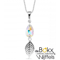 Spark leaf collier met hanger NLIS323012AB met kristal - 55861 Spark leaf collier met hanger NLIS323012AB met kristal - 55861