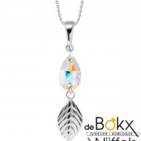 Spark leaf collier met hanger NLIS323012AB met kristal - 55861 Spark leaf collier met hanger NLIS323012AB met kristal - 55861