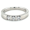 Memoire ring zilver met 3 zirkonia steentjes maat 56 - 55644