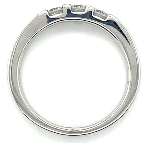Memoire ring zilver met 3 zirkonia steentjes maat 56 - 55644