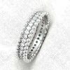 Ring zilver met veel zirkonia en bolletjes maat 56 - 55649