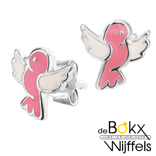 Vogel oorknopjes kinderen zilver - 55677 Vogel oorknopjes kinderen zilver - 55677