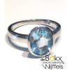 Witgoud damesringen met topaas maat 57 - 55750 Witgoud damesringen met topaas maat 57 - 55750
