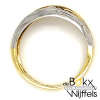geel en wit gouden ring met zirkonia maat 58 - 55755 geel en wit gouden ring met zirkonia maat 58 - 55755
