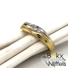 geel en wit gouden ring met zirkonia maat 58 - 55755 geel en wit gouden ring met zirkonia maat 58 - 55755
