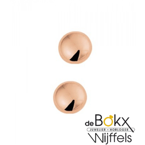 Roodgoud oorknoppen half bol - 55765 Roodgoud oorknoppen half bol - 55765