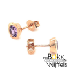 Roodgoud oorknoppen amethyst - 55768 Roodgoud oorknoppen amethyst - 55768