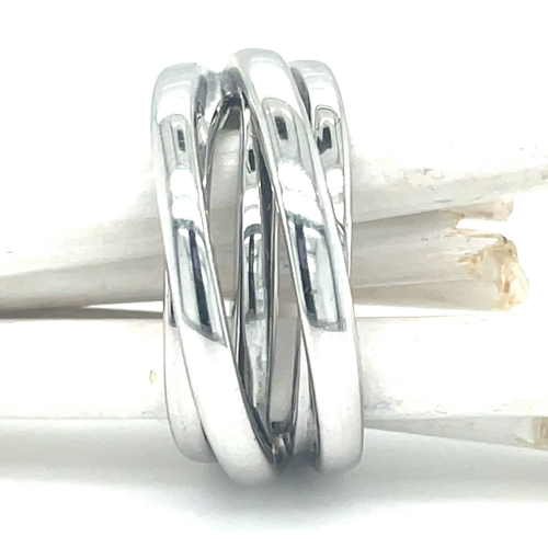 Zilver ring maat 56 - 55963