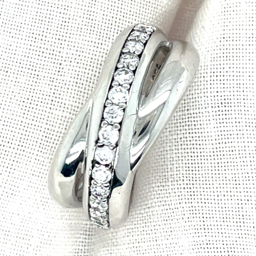 brede zilver ring maat 56 met zirkonia steentjes - 55965 brede zilver ring maat 56 met zirkonia steentjes - 55965