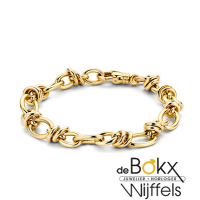Geelgouden schakelarmband met luxe karabijnsluiting 19.5cm - 56361 Geelgouden schakelarmband met luxe karabijnsluiting 19.5cm - 56361