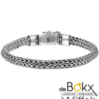 zilveren uniseks armband geoxideerd - 55892