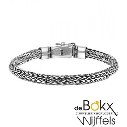 zilveren uniseks armband geoxideerd - 55892