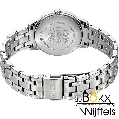 Ontrouw Welke speelgoed Horloge - Citizen dameshorloge eco-drive EM0656-15A. Stijlvol dames horloge  met 6 diamant een titanium band. Het horloge is 5bar waterdicht en heeft  een saffierenglas.