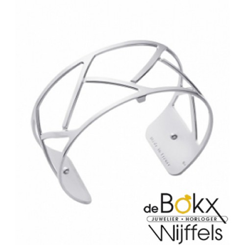 Armband les Georgettes 25mm Tresse zilver met leertje patent blue denim/metallic burgundy - 56505 Armband les Georgettes 25mm Tresse zilver met leertje patent blue denim/metallic burgundy - 56505