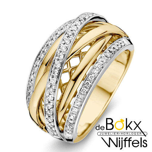 Gouden ring met diamant maat 54 - 56516