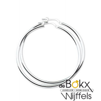 Oorbellen zilver (grote ringen) 50mm - 56558 Oorbellen zilver (grote ringen) 50mm - 56558