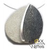 Oda hanger van Arior in zilver met zwart en wit pigmenten 1173129XSU - 56569
