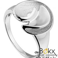 Gescratcht zilveren ring in maat 56 - 55897