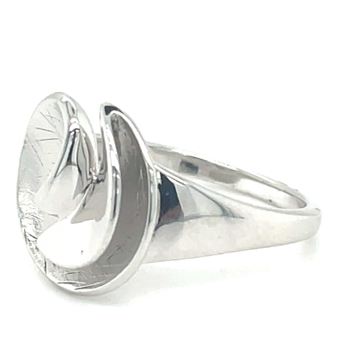 Gescratcht zilveren ring in maat 56 - 55897 Gescratcht zilveren ring in maat 56 - 55897