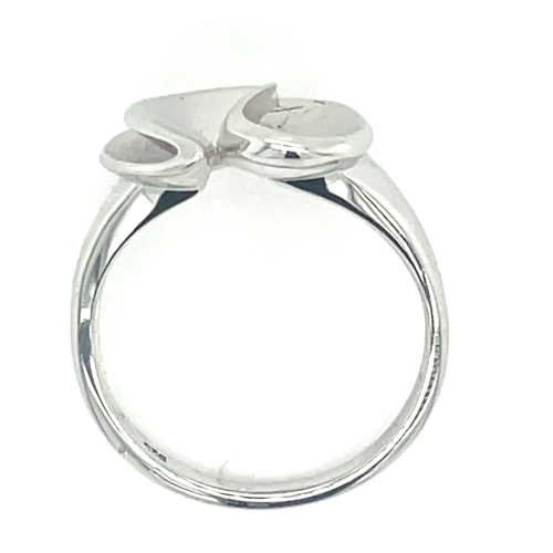 Gescratcht zilveren ring in maat 56 - 55897 Gescratcht zilveren ring in maat 56 - 55897