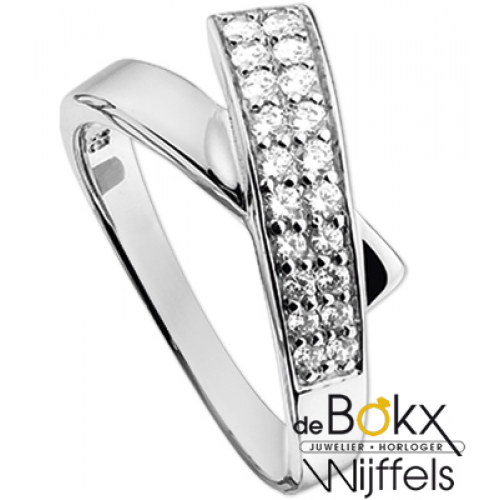 Ring met zirkonia in maat 56 in zilver - 55900 Ring met zirkonia in maat 56 in zilver - 55900