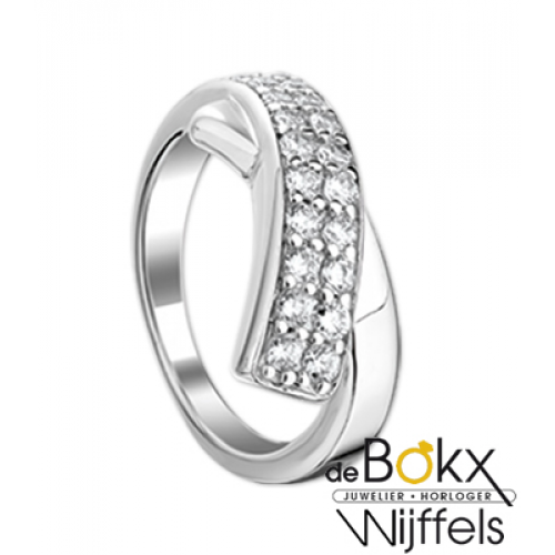 Ring met zirkonia in maat 56 in zilver - 55900 Ring met zirkonia in maat 56 in zilver - 55900