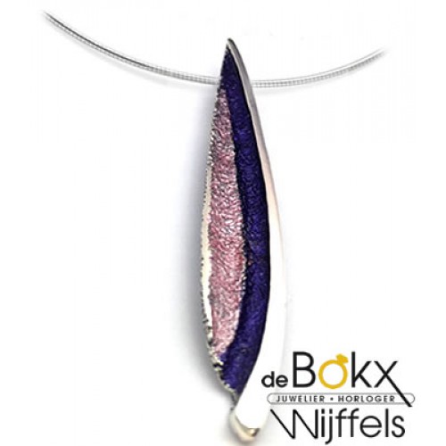 Sieraden Arior Iris hanger in zilver met paars en roze pigmenten 1173304XPU - 56576