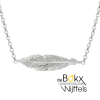 veertje aan ketting in zilver 40.5 + 3cm - 56670 veertje aan ketting in zilver 40.5 + 3cm - 56670