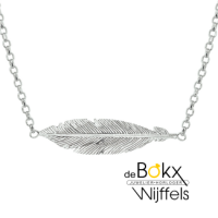 veertje aan ketting in zilver 40.5 + 3cm - 56670 veertje aan ketting in zilver 40.5 + 3cm - 56670