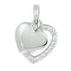 2 hartjes hanger met zirkonia in zilver - 56674 2 hartjes hanger met zirkonia in zilver - 56674