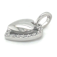 2 hartjes hanger met zirkonia in zilver - 56674 2 hartjes hanger met zirkonia in zilver - 56674