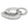 2 hartjes hanger met zirkonia in zilver - 56674 2 hartjes hanger met zirkonia in zilver - 56674