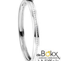 Bangel armband massief zilver met zirkonia - 56683 Bangel armband massief zilver met zirkonia - 56683