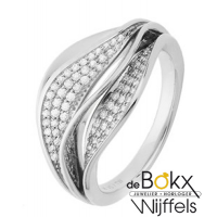 Bijzondere witgouden diamanten ring maat 54 - 56689 Bijzondere witgouden diamanten ring maat 54 - 56689
