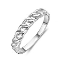 Gourmet ring zilver gerhodineerd maat 56 - 56019