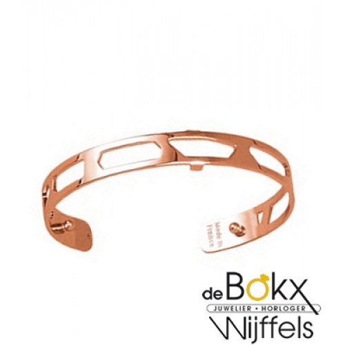 les Georgettes armband 8mm Girafe roze met leren bandje nude/ aquatic. - 56025