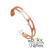 les Georgettes armband 8mm Girafe roze met leren bandje nude/ aquatic. - 56025