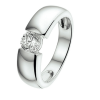 Zilver ring met zirkonia steen maat ring 56 - 55947