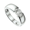 Zilver ring met zirkonia steen maat ring 56 - 55947