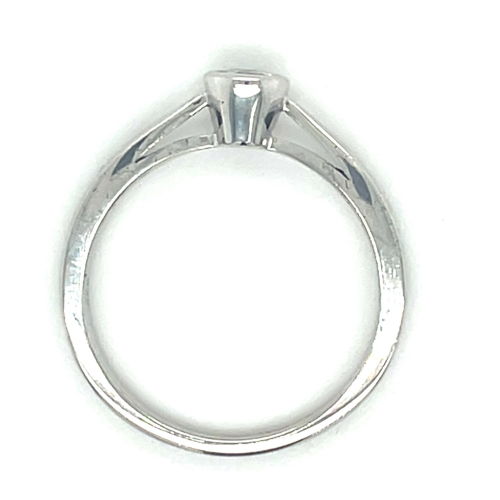 Zilver ring maat 56 met glimmende zirkonia steen 4mm - 55948